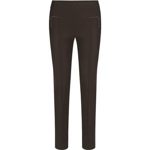 Elegante Leggings mit Vorderen Reißverschlusstaschen , Damen, Größe: XL - RAFFAELLO ROSSI - Modalova