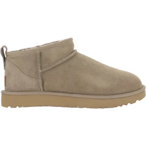 Leder Stiefeletten mit geprägten Nähten , Damen, Größe: 40 EU - Ugg - Modalova