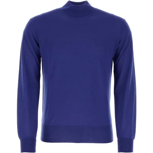 Elektrisch blauer Wollpullover - Stilvoll und gemütlich - PT Torino - Modalova