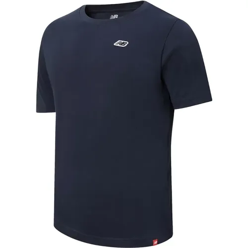 Logo Cotton T-Shirt with Short Sleeves , male, Sizes: S - New Balance - Modalova