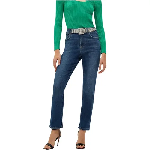Jeans mit Strassgürtel , Damen, Größe: W26 - Liu Jo - Modalova