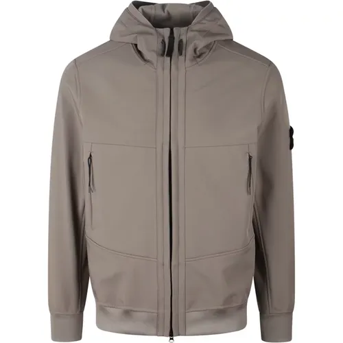 Winddichte Kapuzenjacke mit Softshell-Technologie , Herren, Größe: S - Stone Island - Modalova