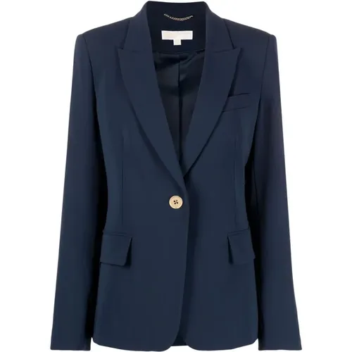 Crepe Blazer with Single Button Fastening , female, Sizes: M - Michael Kors - Modalova