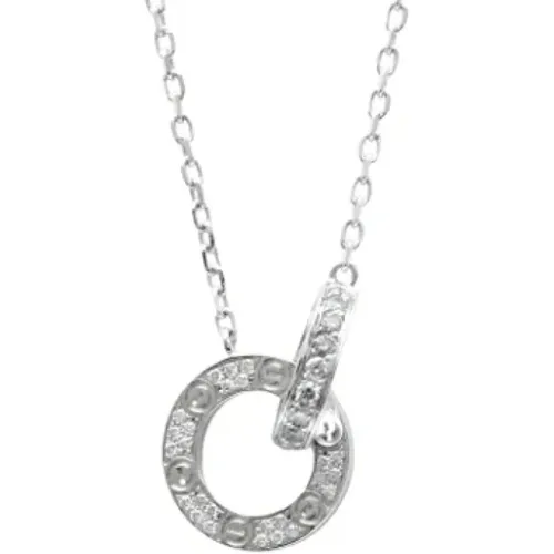 Pre-owned White Gold necklaces , female, Sizes: ONE SIZE - Cartier Vintage - Modalova