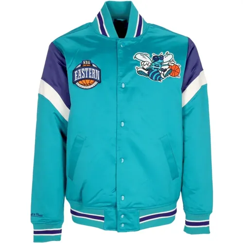 Charlotte Hornets Bomberjacke NBA Teamfarben - Mitchell & Ness - Modalova