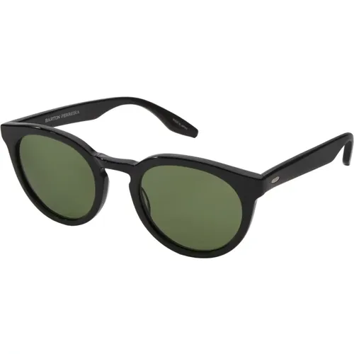 Schwarze/Grüne Sonnenbrille,ROURKE Sonnenbrille in Havana/Braun,Gelb/Grüne Sonnenbrille - Barton Perreira - Modalova