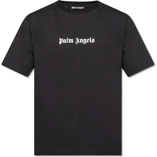 T-shirt with logo , male, Sizes: M, S, XL, L - Palm Angels - Modalova