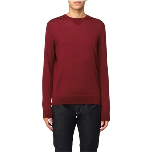 Slim Fit Wool Crew Neck Sweater , male, Sizes: XL - Emporio Armani - Modalova