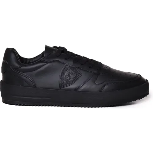 Leather Sneakers with Rubber Sole , male, Sizes: 8 UK, 10 UK, 6 UK, 12 UK, 11 UK, 9 UK, 7 UK - Philippe Model - Modalova