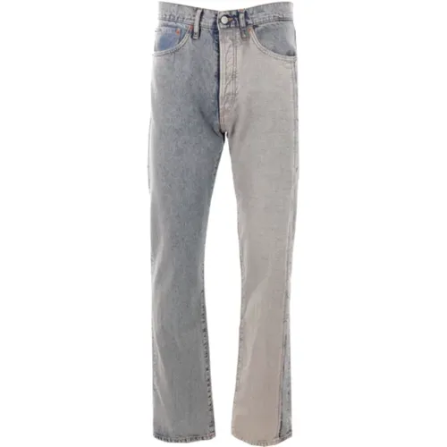 Denim Regular-Fit Jeans with Contrast Panel , male, Sizes: W32, W30, W33, W34, W31, W36 - MM6 Maison Margiela - Modalova