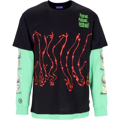 Long Sleeve Tee Black Dripper , male, Sizes: XL, S, M - Octopus - Modalova