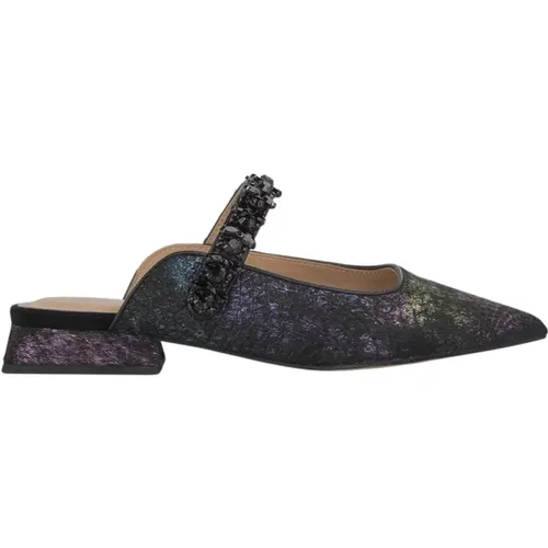 Jeweled Pointed Flat Mule , Damen, Größe: 36 EU - Alma en Pena - Modalova