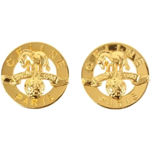 Pre-owned Metal earrings , female, Sizes: ONE SIZE - Celine Vintage - Modalova