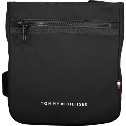 Verstellbare Umhängetasche Schwarz Kontrastdetails Reißverschluss - Tommy Hilfiger - Modalova