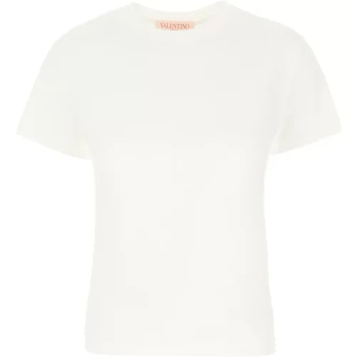Klassisches Baumwoll-T-Shirt für Frauen , Damen, Größe: M - Valentino Garavani - Modalova