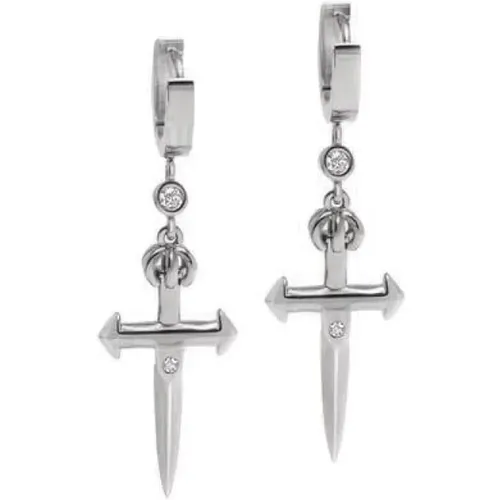 Skyfall Small Sword Earrings in Silver - Nialaya - Modalova