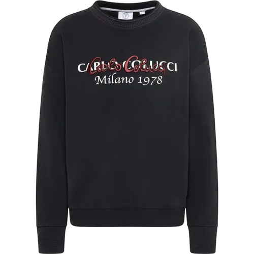 Oversize Sweatshirt Casual Style , Herren, Größe: M - carlo colucci - Modalova