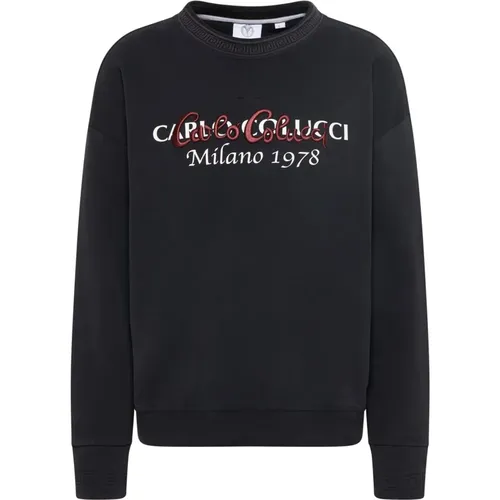 Oversize Sweatshirt Casual Style - carlo colucci - Modalova
