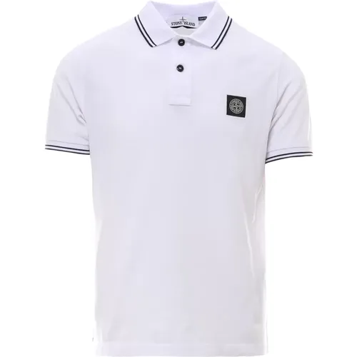 Cotton Polo Shirt with Frontal Logo , male, Sizes: S, 2XL - Stone Island - Modalova