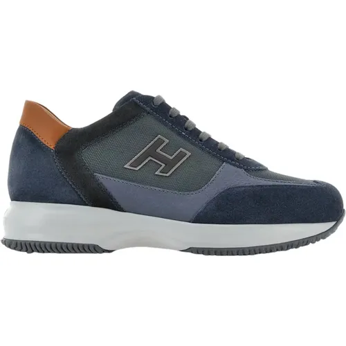 Sneakers with Suede Upper and Technical Details , male, Sizes: 6 UK, 10 UK, 8 1/2 UK, 5 UK, 9 UK, 6 1/2 UK, 9 1/2 UK, 8 UK - Hogan - Modalova