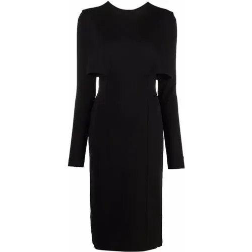 Elegantes Schwarzes Strick-Midi-Kleid mit Cut-Out Details - Givenchy - Modalova