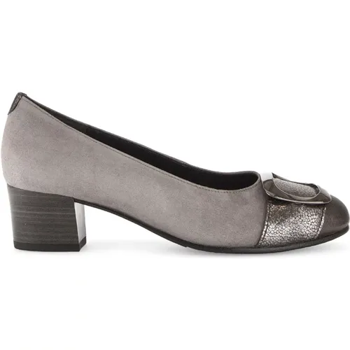 Taupe Leder Pumps , Damen, Größe: 37 1/2 EU - Gabor - Modalova