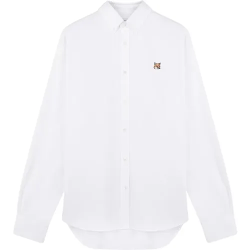 Klassisches Button-Down Hemd , Herren, Größe: XL - Maison Kitsuné - Modalova