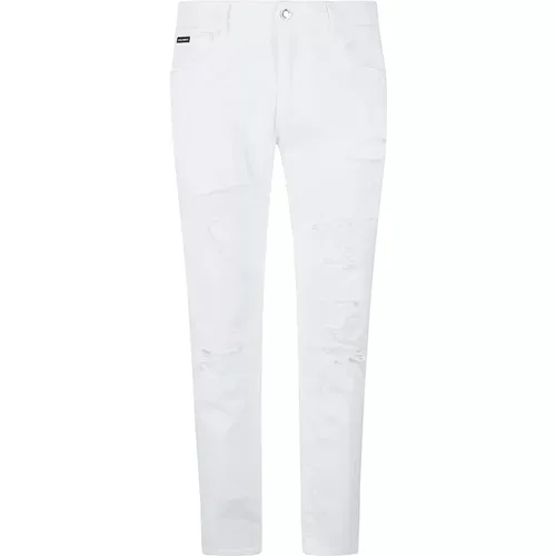 Stylish Men`s Straight Trousers , male, Sizes: 3XL, L - Dolce & Gabbana - Modalova