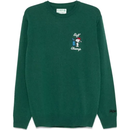 Grüner Snoopy Pullover , Herren, Größe: XL - MC2 Saint Barth - Modalova