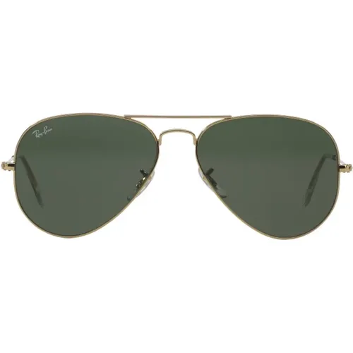 Metal Aviator Sunglasses with Green Lenses , male, Sizes: 58 MM - Ray-Ban - Modalova