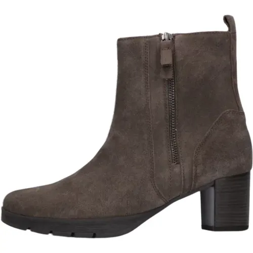 Elegante Taupe Wildleder Stiefeletten , Damen, Größe: 44 EU - Gabor - Modalova