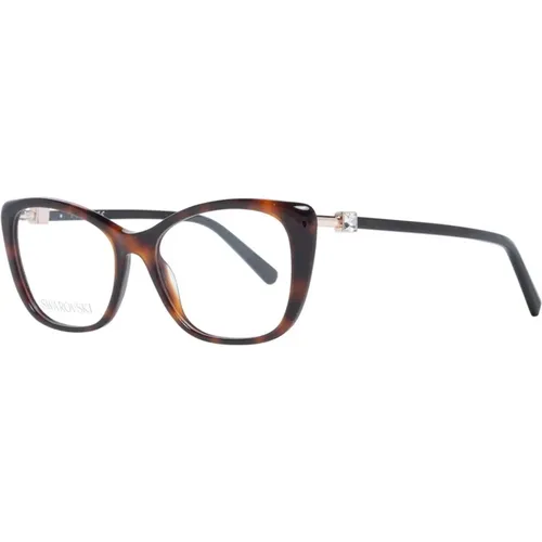 Braune Cat Eye Optische Brillen - Swarovski - Modalova