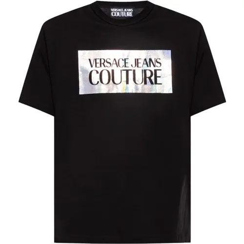 Holografisches Logo-T-Shirt - Versace Jeans Couture - Modalova