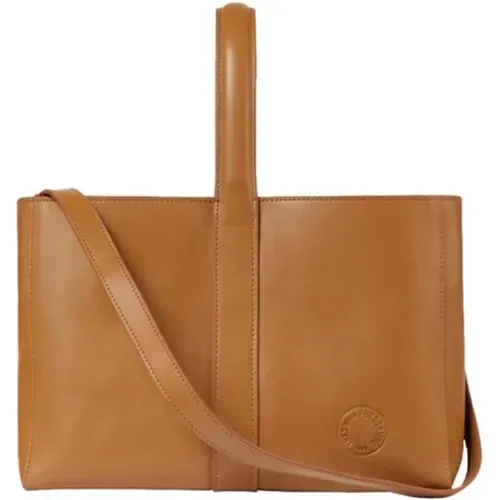 Moderne Kamelleder Handtasche , Damen, Größe: ONE Size - Ines De La Fressange Paris - Modalova