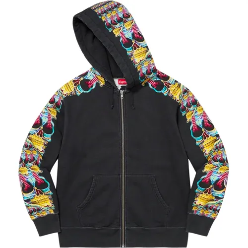 Limited Edition Skulls Zip Up Hoodie , male, Sizes: XL - Supreme - Modalova