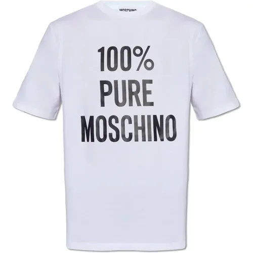 T-Shirt mit Logo , Herren, Größe: 2XL - Moschino - Modalova