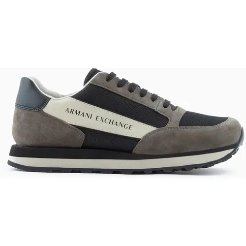 Herren Low Top Sneakers mit Logo-Print , Herren, Größe: 41 1/2 EU - Armani Exchange - Modalova