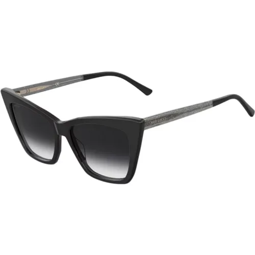 Schwarze Acetat Damen Sonnenbrille - Jimmy Choo - Modalova