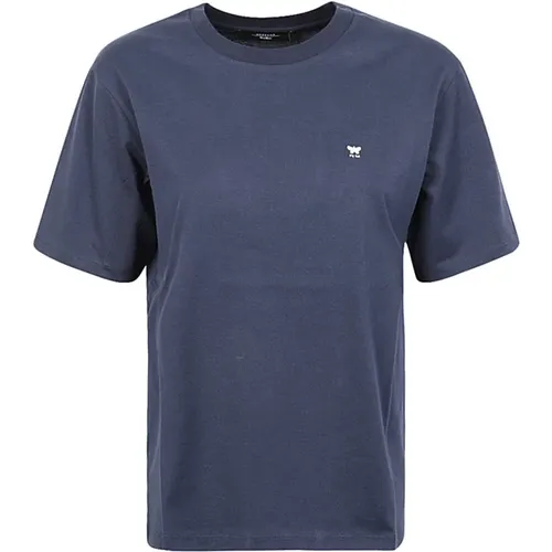 Basic Baumwoll T-Shirt mit Logo , Damen, Größe: L - Max Mara Weekend - Modalova