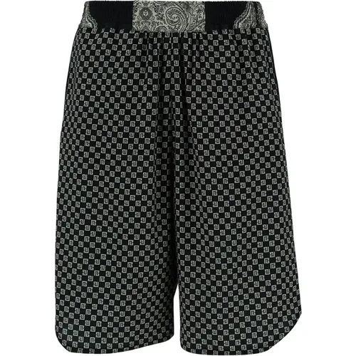 Grey Paisley Boxer Shorts , male, Sizes: L, M - Balmain - Modalova