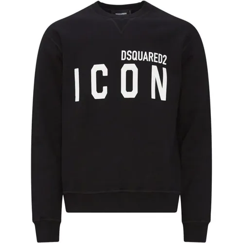 Icon Crewneck Sweatshirt - Cotton , male, Sizes: L, XL, S, 2XL - Dsquared2 - Modalova