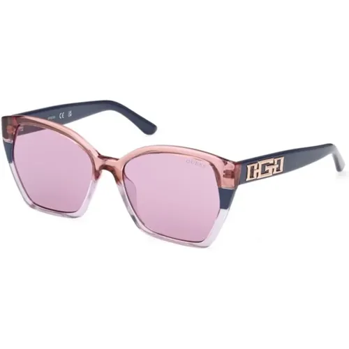 Violet Sunglasses 92Y , unisex, Sizes: 55 MM - Guess - Modalova
