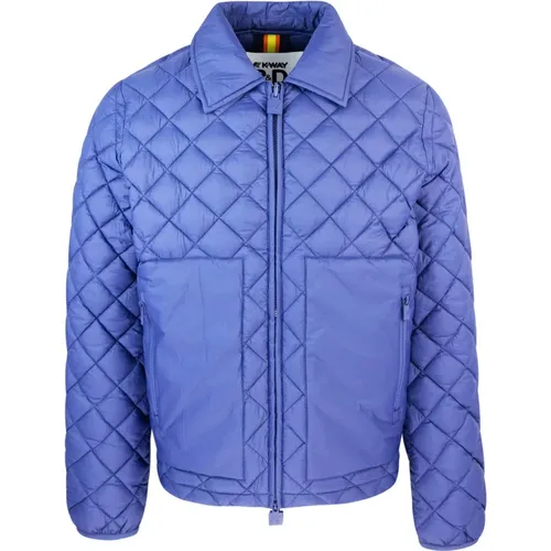 Quilted Coat Zip Front Regular Fit , male, Sizes: L, M - K-way - Modalova