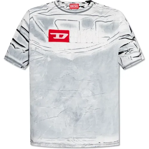 T-Shirt mit Logo T-Ox , Herren, Größe: 2XL - Diesel - Modalova