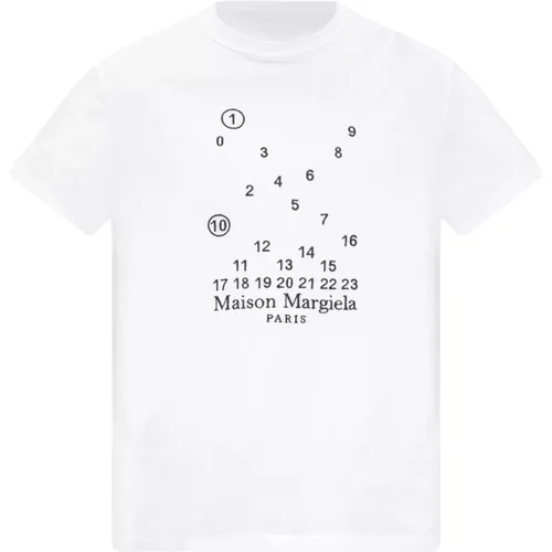 Logo-besticktes T-Shirt , Herren, Größe: L - Maison Margiela - Modalova