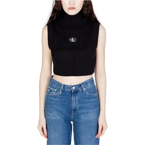 Womens Cropped Sweater , female, Sizes: M - Calvin Klein Jeans - Modalova