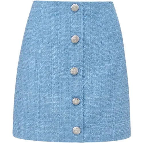 Tweed Pencil Skirt with Crest Buttons , female, Sizes: M, L - Veronica Beard - Modalova