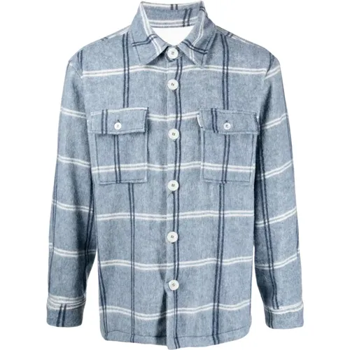 Clear Checked Flannel Shirt , male, Sizes: L, XL - Family First - Modalova