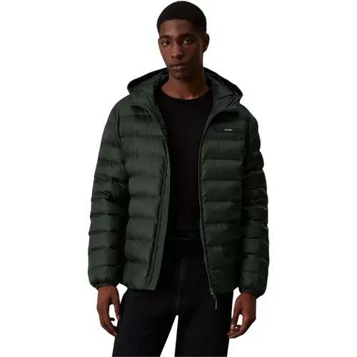 Hooded Puff Jacket Midnight Forest , male, Sizes: 2XL, L, XL, M, S - Calvin Klein - Modalova