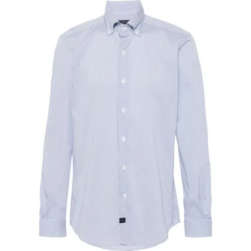 Striped Cotton Shirt , male, Sizes: L, 4XL, S, M, 3XL - Fay - Modalova